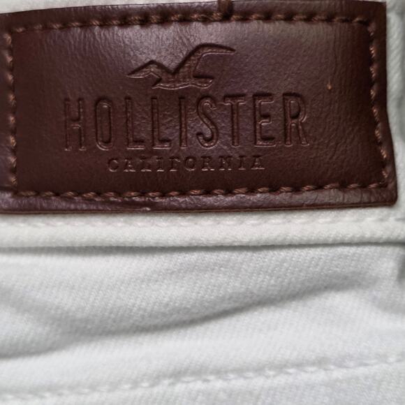Hollister High Rise Super Skinny Jeans Women’s 28x28 White Distressed Stretch - Picture 4 of 8
